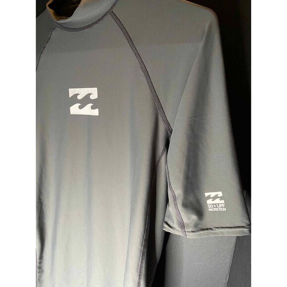 Billabong Men M Gray UPF 50 Surf Sun Shirt Protection Performance Fit Beach - Picture 2 of 6